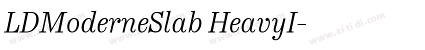 LDModerneSlab HeavyI字体转换